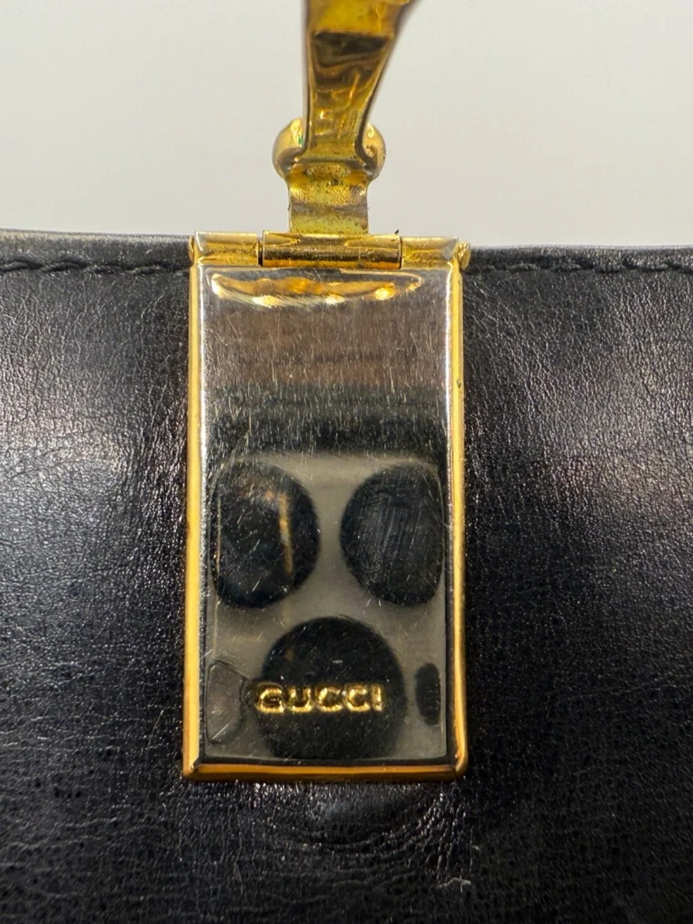 FASHIONABLE GUCCI BLACK LEATHER GREEN & RED WEB STRIPED HORSE-BIT WALLET! - Picture 6 of 17